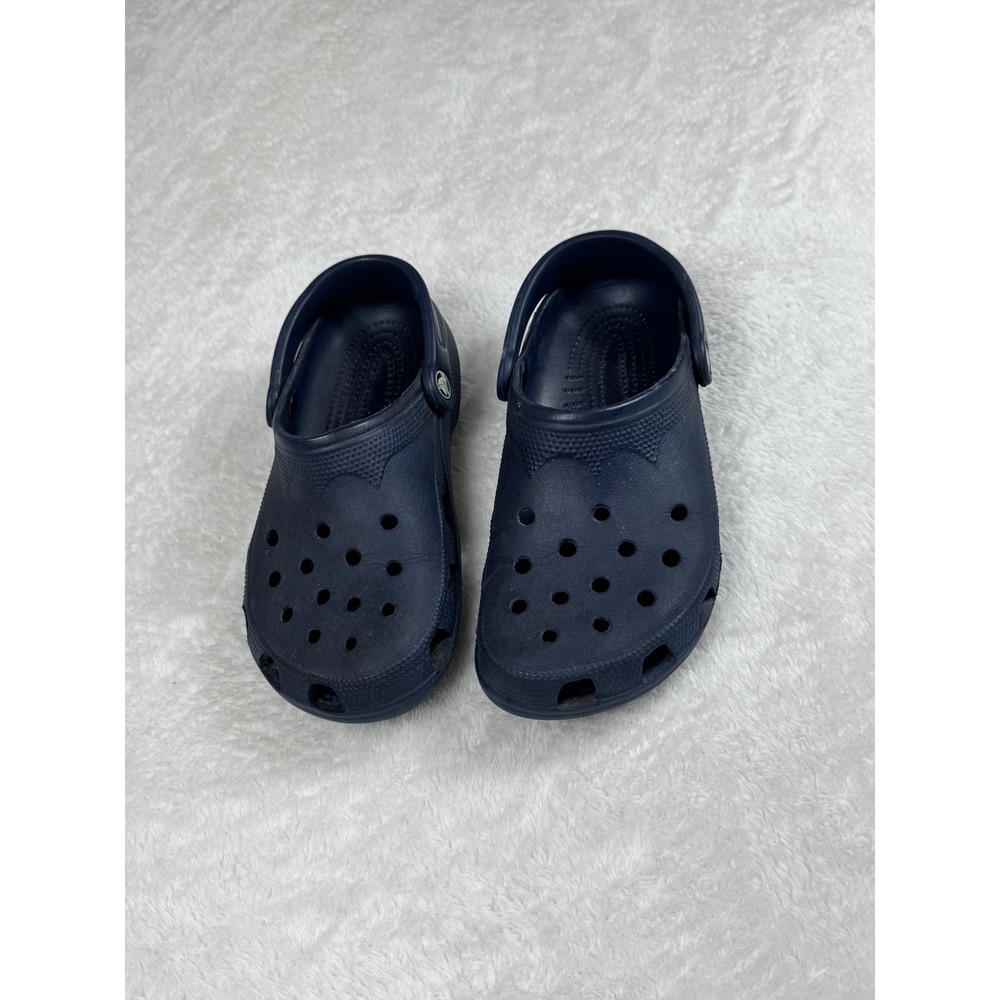 Crocs Classic Clogs Comfort Slip On Navy Blue Everyday Shoes Kids 8
